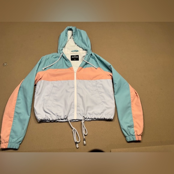 Hollister Teal and Peach Jacket - Picture 2 of 7